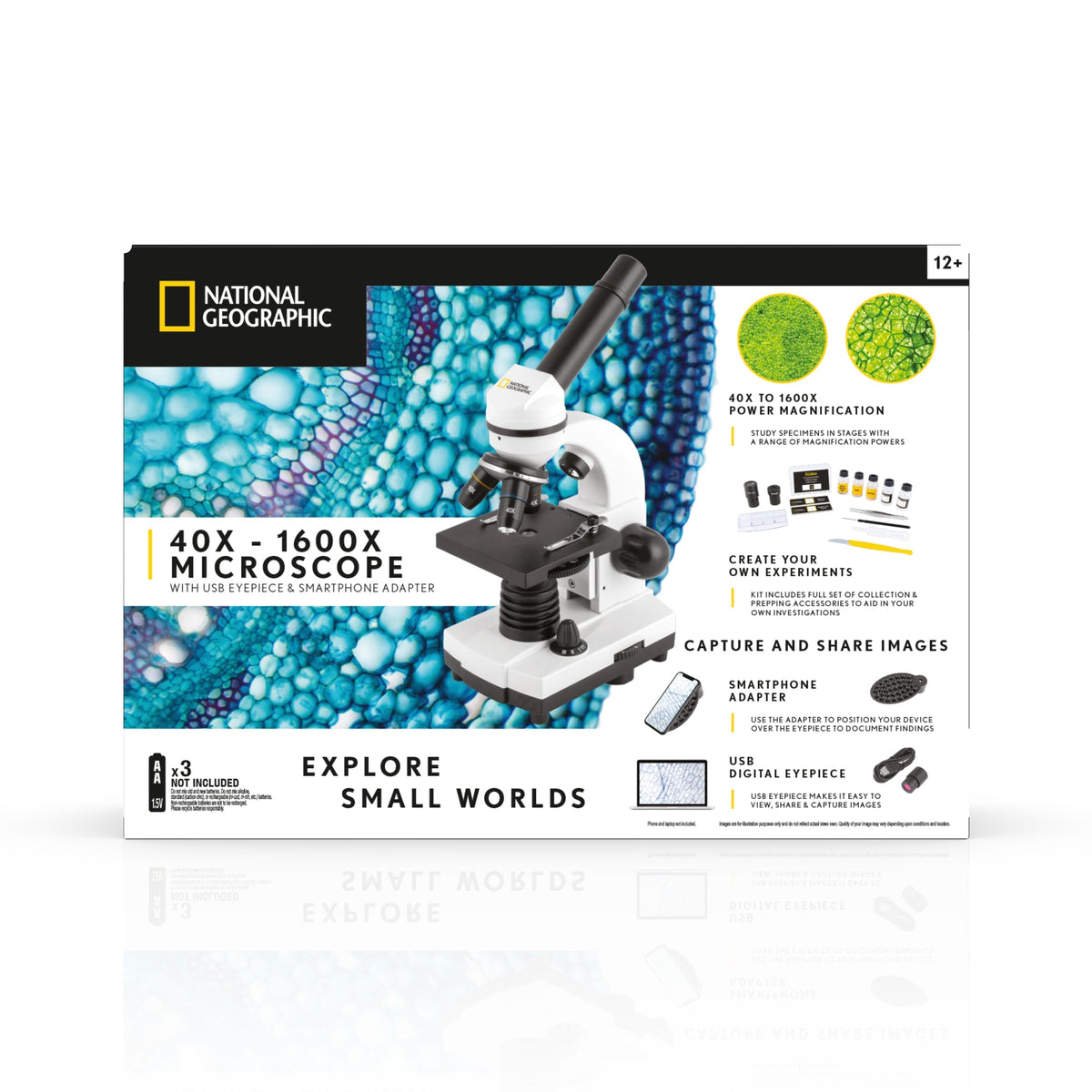40x-1600x Microscope with USB Eyepiece