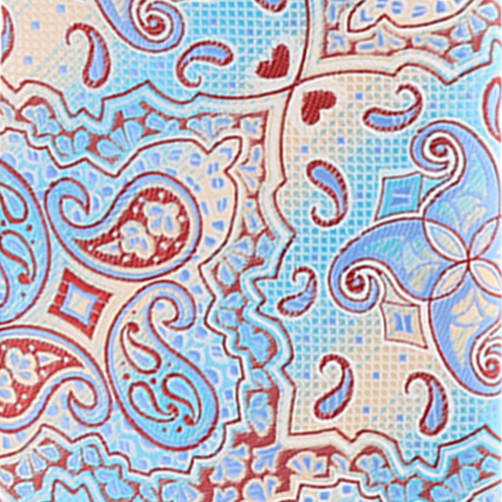 Vittorio Farina Men's Paisley Design Necktie & Pocket Square