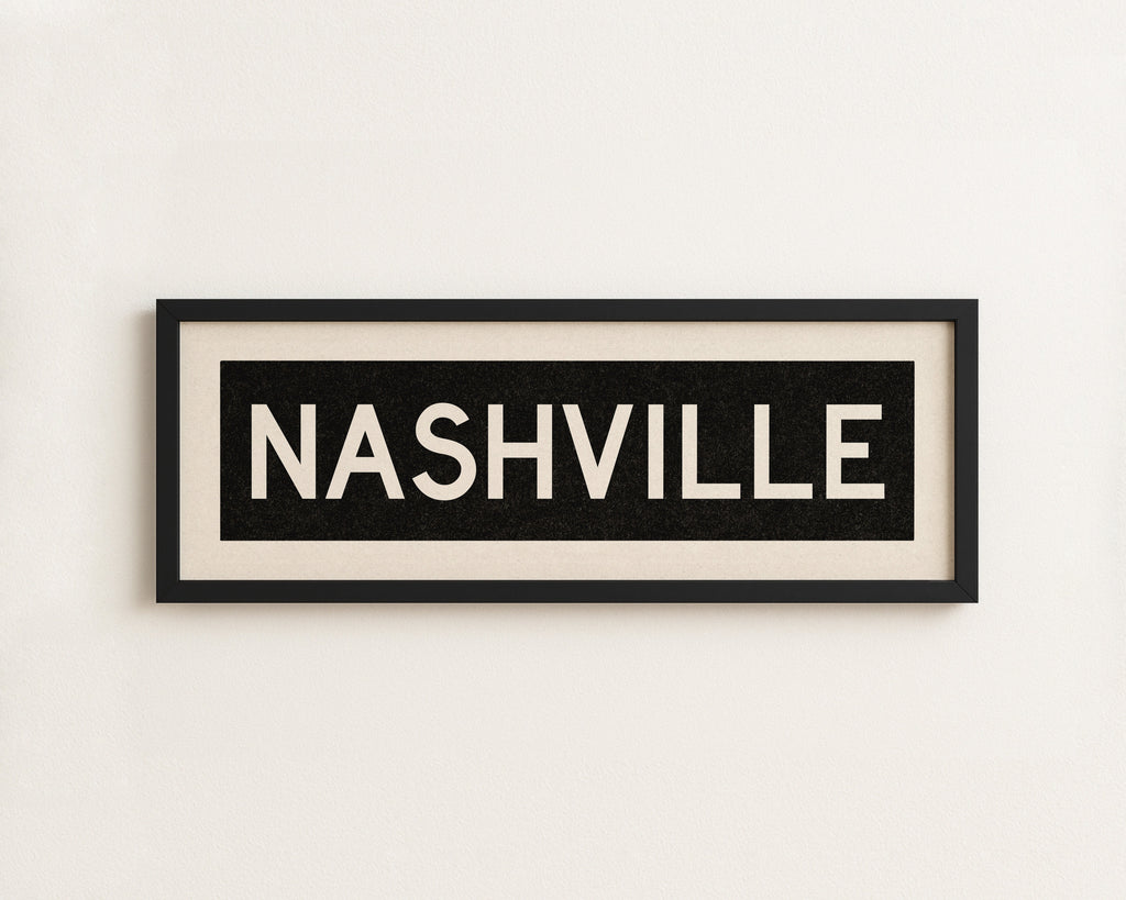 Framed Nashville Tennessee Bus Scroll