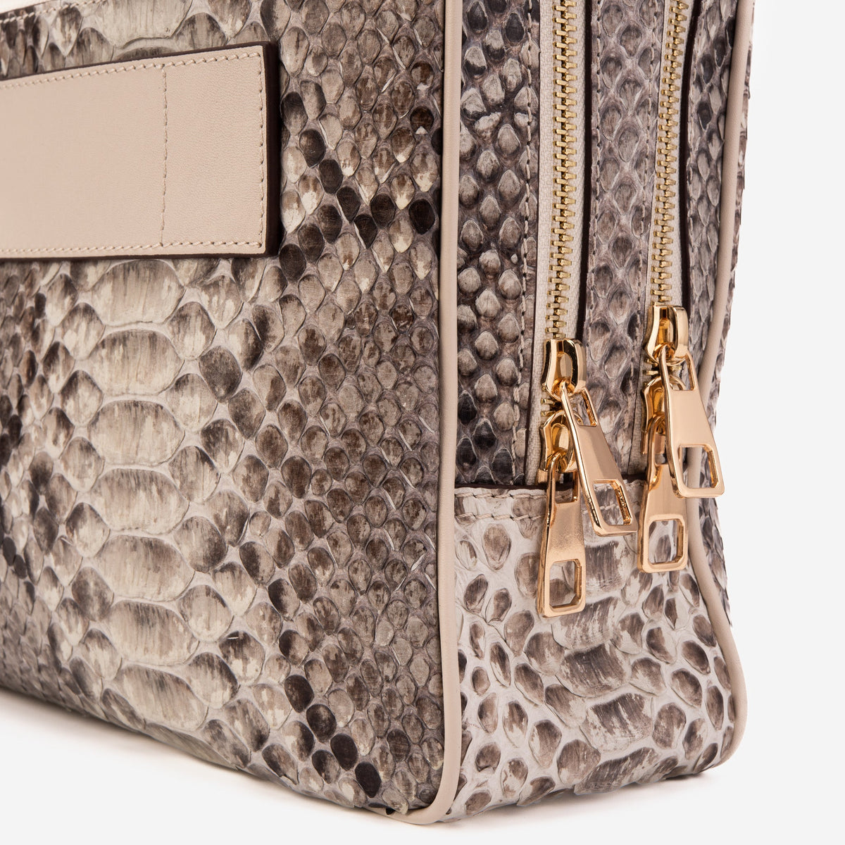 The Cortona Naturel Python Leather Men’s Laptop Briefcase