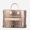 The Cortona Naturel Python Leather Men’s Laptop Briefcase