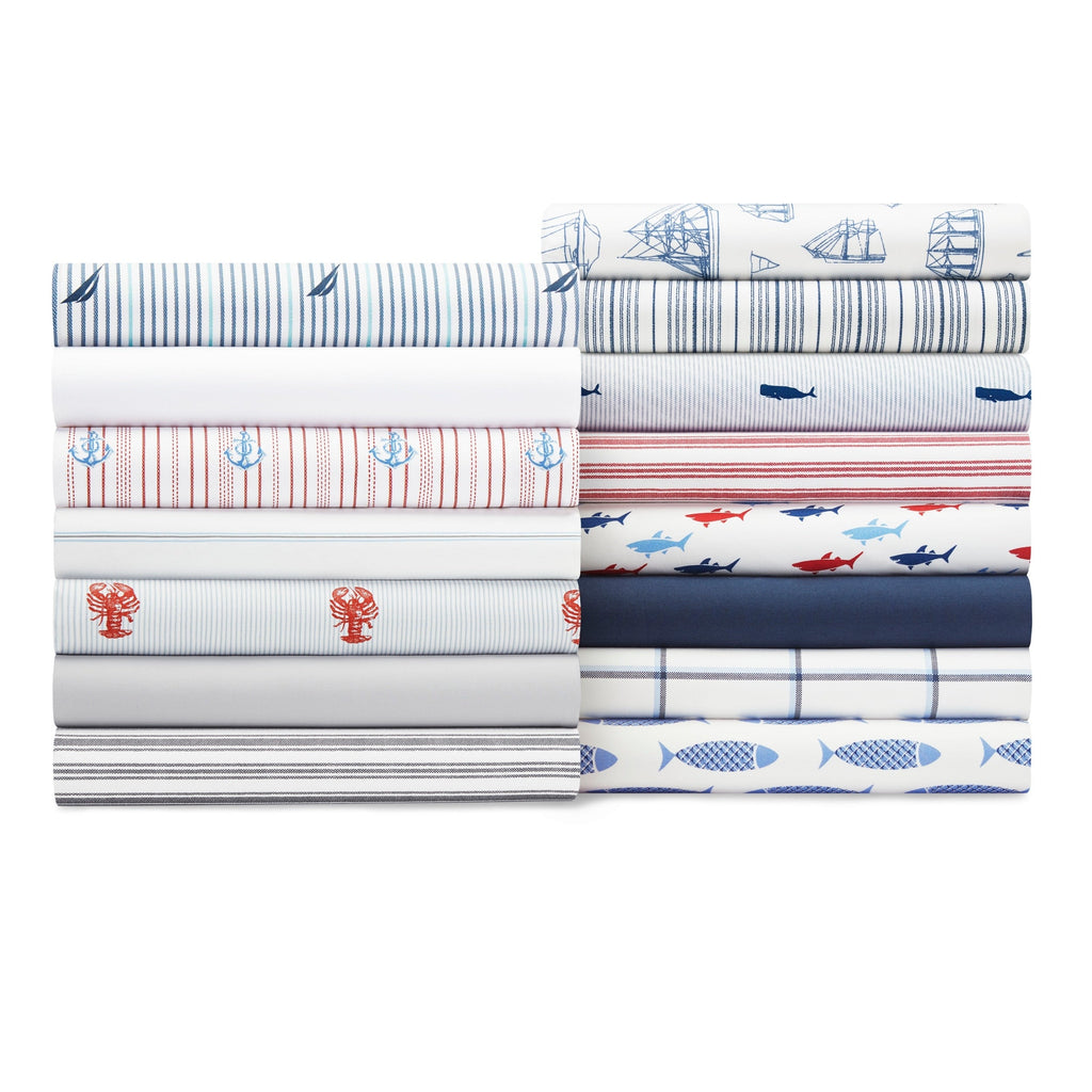 Nautica Cotton Percale Deep Pocket Bed Sheet Set