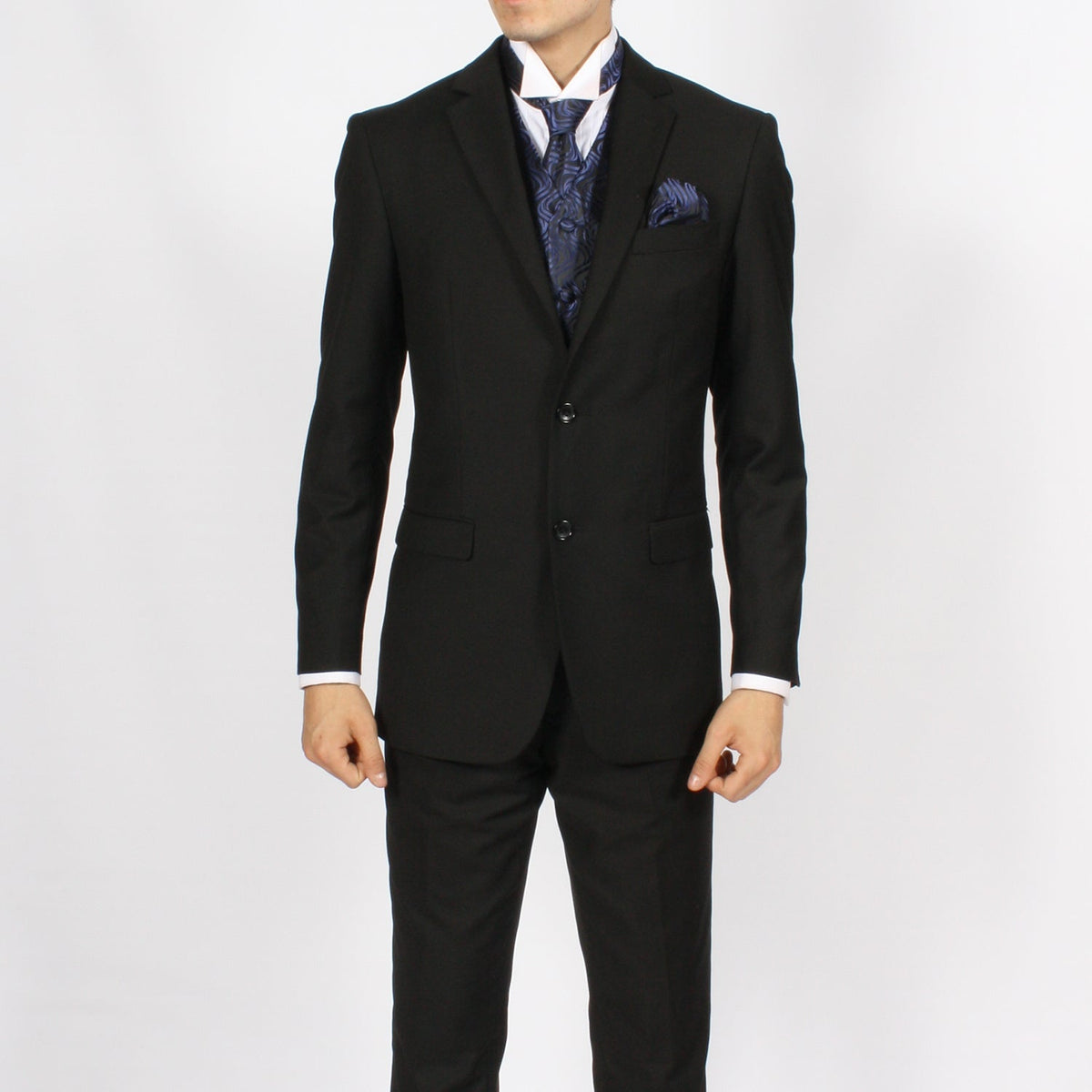 Ferrecci Mens PV150 - Navy/Black with Black Back Adjustable Vest Set