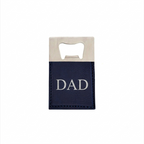 Navy Leatherette Bottle Opener - 3.5" x 2