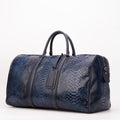 The Velar Navy Hand-Painted Python Leather Weekender Bag