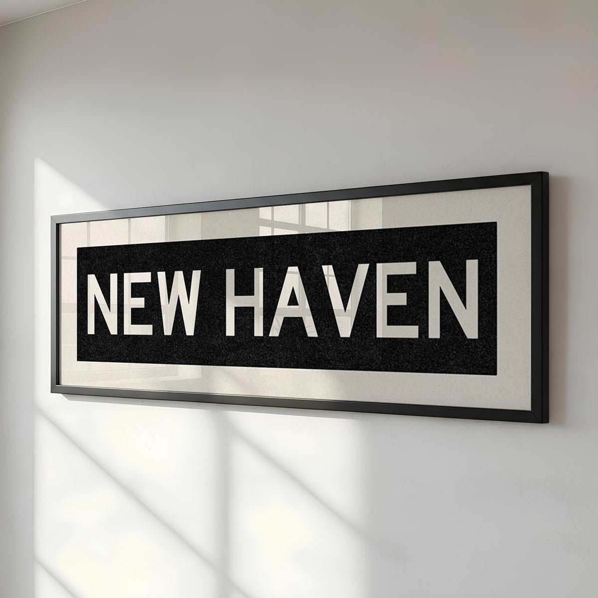 Framed New Haven Connecticut Bus Scroll