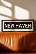 Framed New Haven Connecticut Bus Scroll