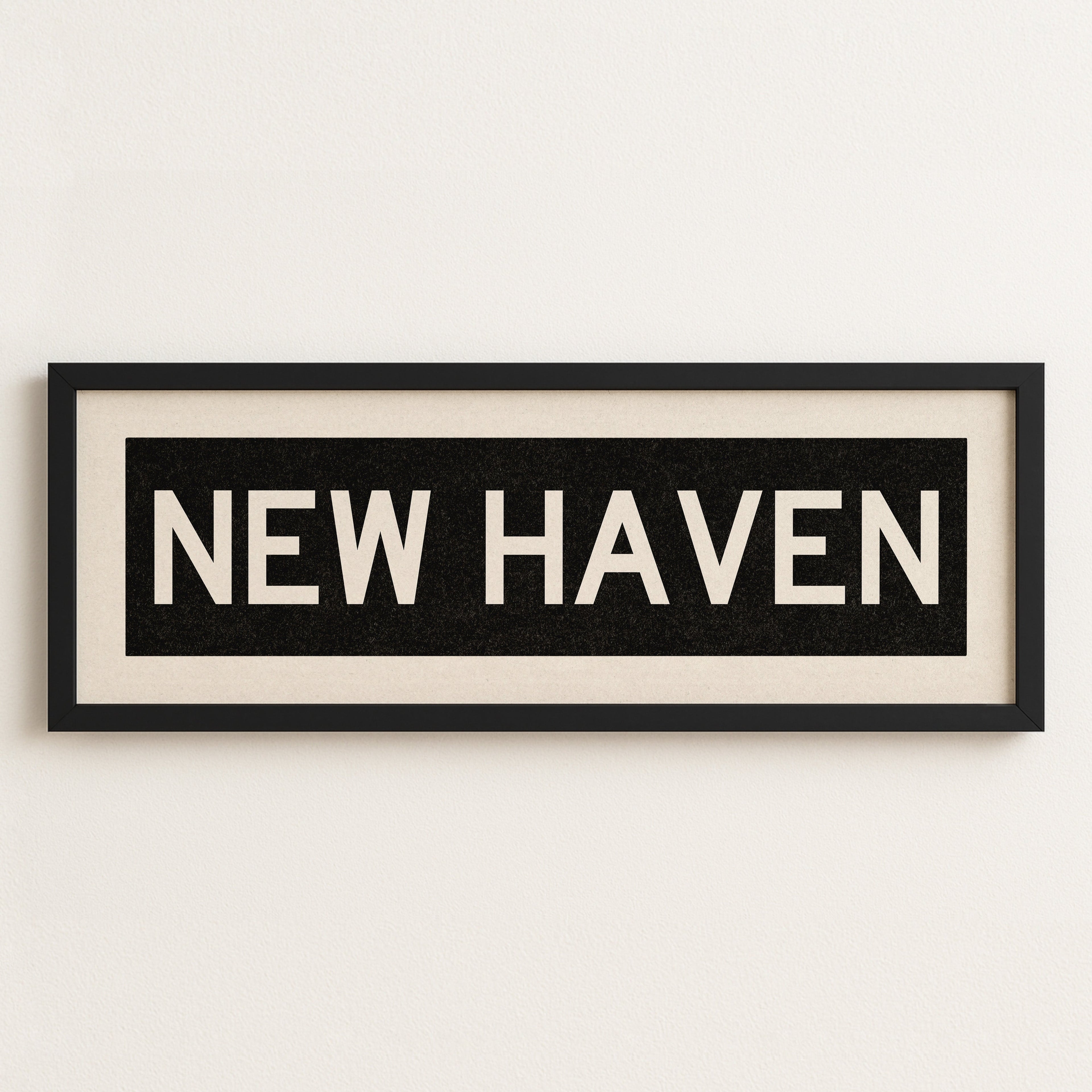 Framed New Haven Connecticut Bus Scroll