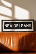 Framed New Orleans Louisiana Bus Scroll