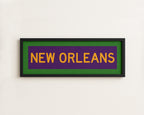Framed New Orleans Mardi Gras Bus Scroll