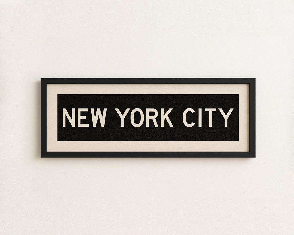 Framed New York City Bus Scroll