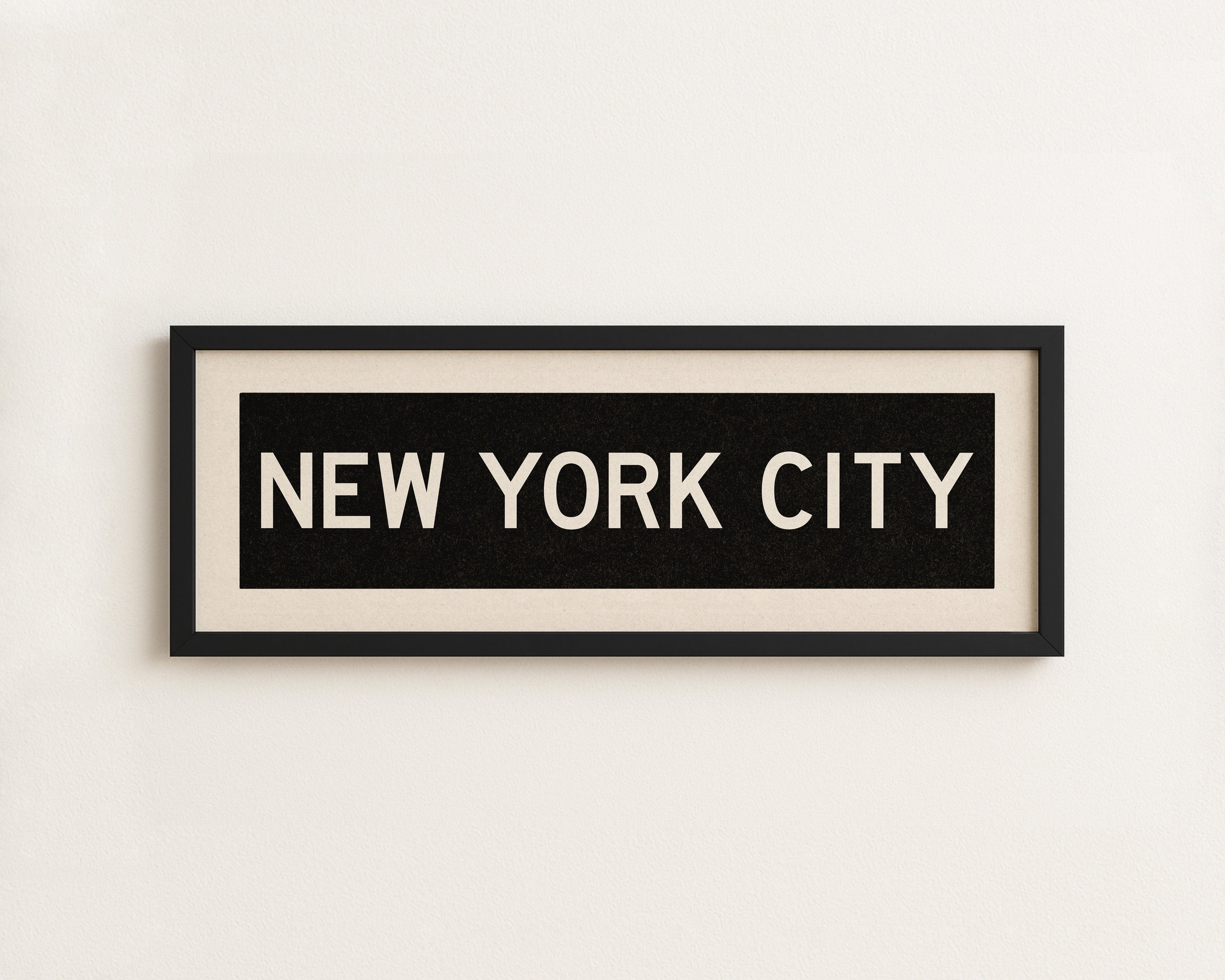 Framed New York City Bus Scroll