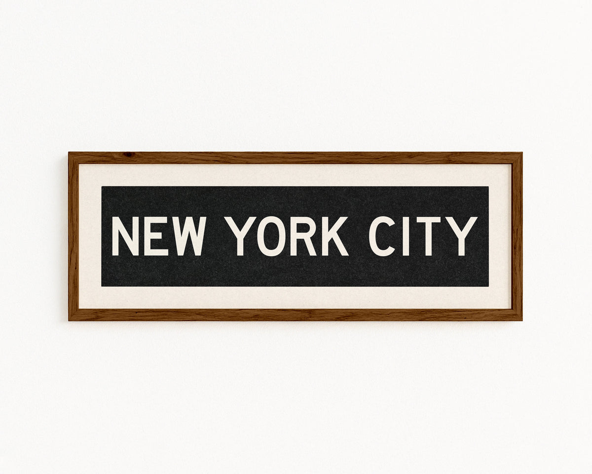Framed New York City Bus Scroll