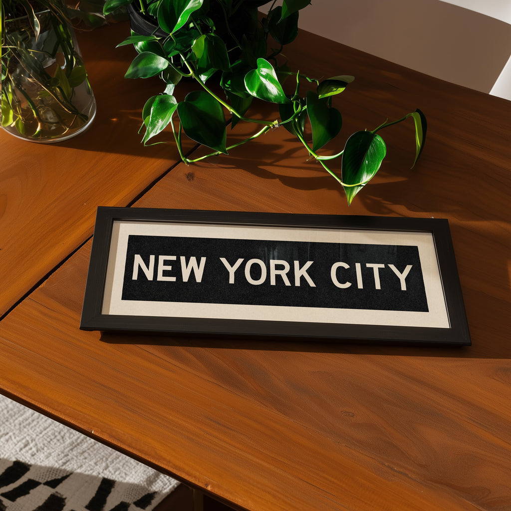 Framed New York City Bus Scroll