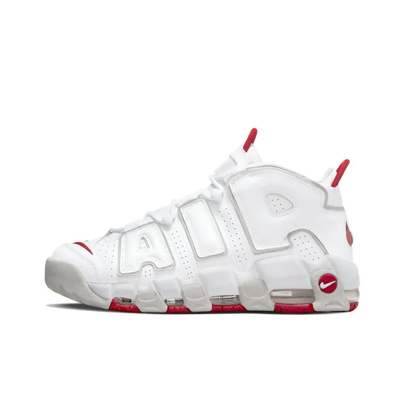 Nike Air More Uptempo 96 White Grey Fog University Red