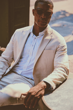 Performance Linen Blazer // Bone