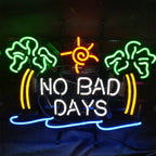 No Bad Days Sun Beach Palm Tree Neon Signs