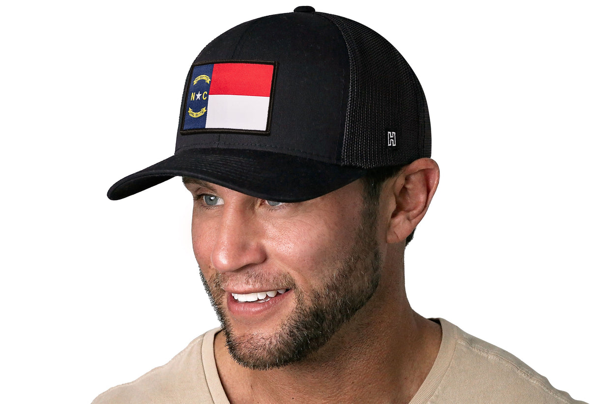 North Carolina Flag Trucker Hat  |  NC Snapback