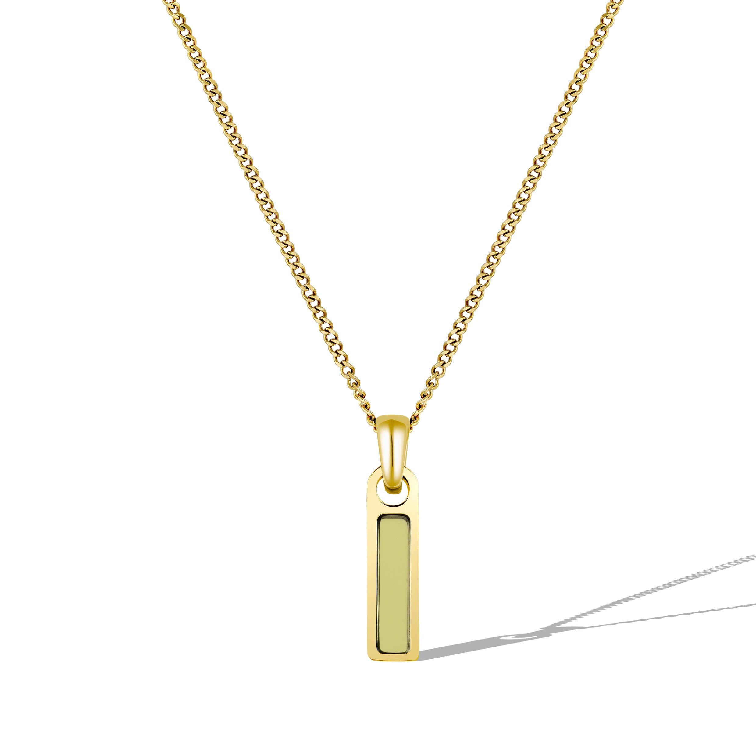 Birthstone Tag Necklace - Gold