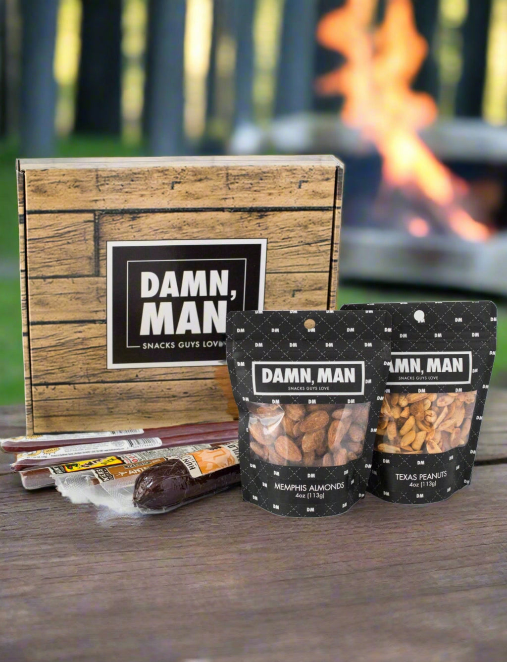 Nuts & Exotic Meats Gift Box – Wild Game Sausages & BBQ Nut Snacks