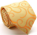 Mens Dads Classic Yellow Paisley Pattern Business Casual Necktie & Hanky Set O-9