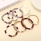 Game Day Football Bracelet Set – Stackable Beaded Jewelry Gift for Fans & Sports Lovers