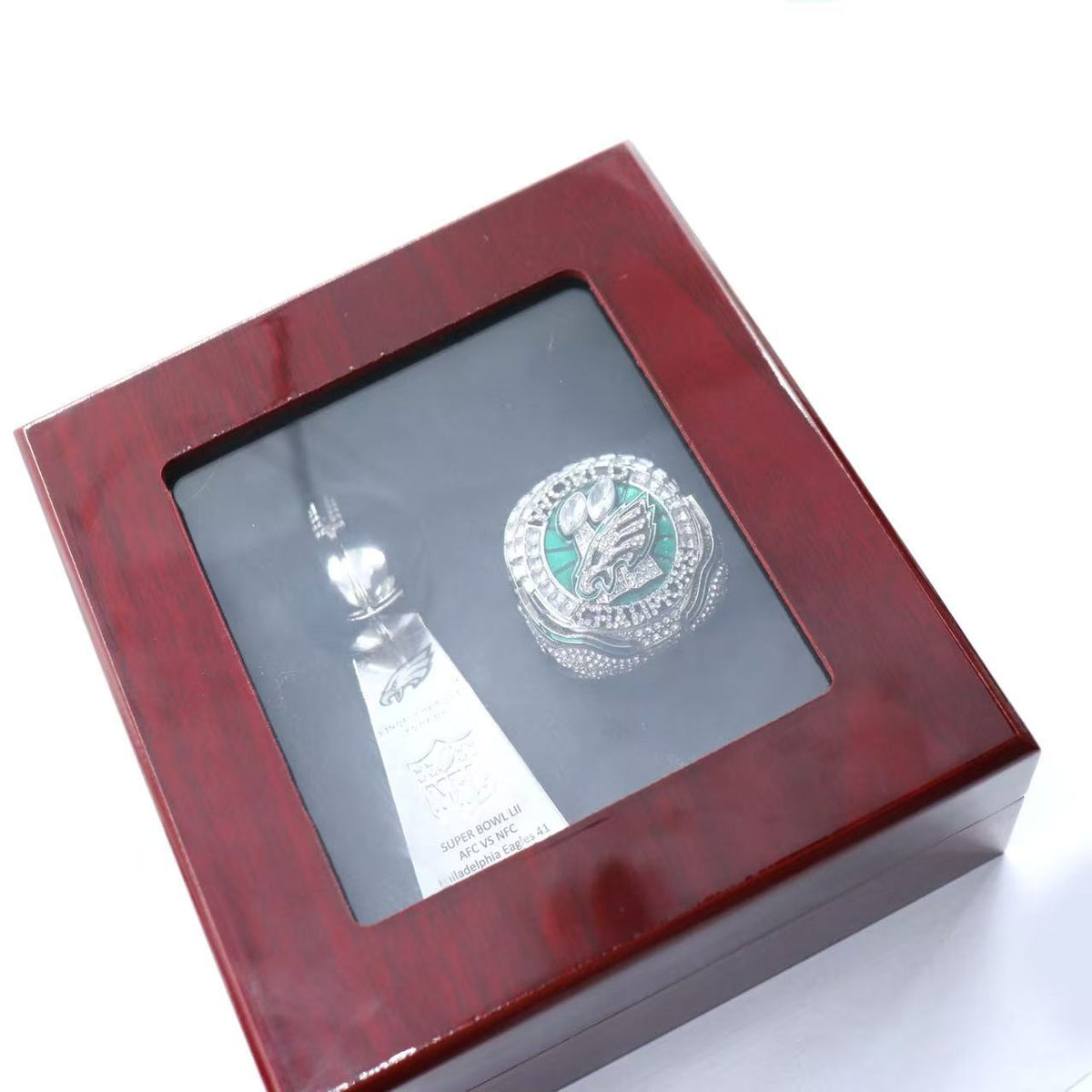 Philadelphia Eagles 2025 Championship Ring & Trophy Replica Set — Hurts (#1) or Barkley (#26) Edition