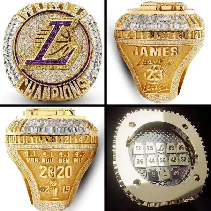 2020 Los Angeles Lakers Basketball Championship Ring & Trophy Set–  #23 James Edition