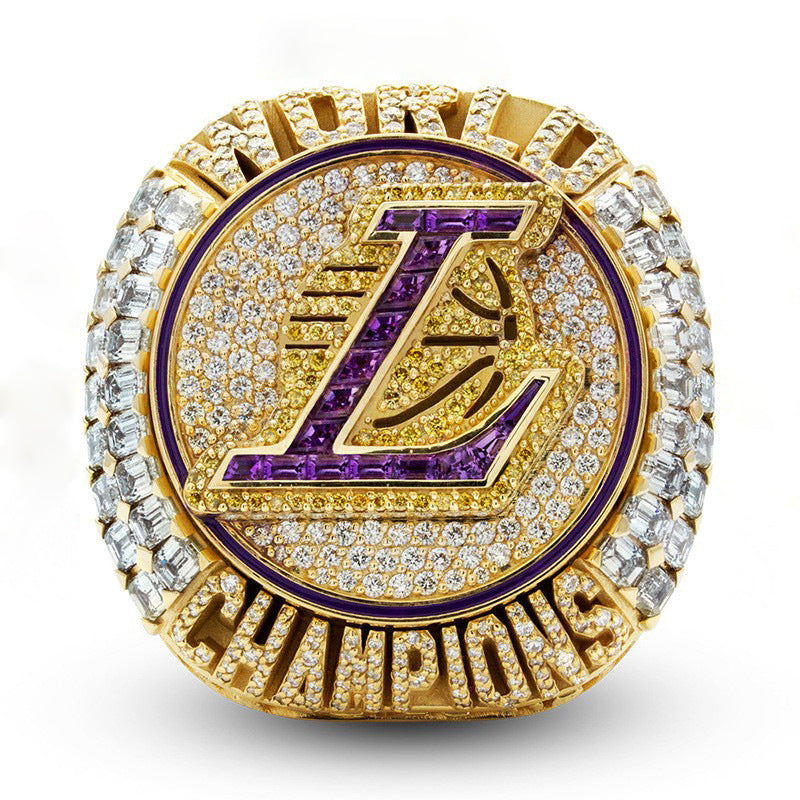 2020 Los Angeles Lakers Basketball Championship Ring & Trophy Set–  #23 James Edition