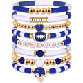 Game Day Football Bracelet Set – Stackable Beaded Jewelry Gift for Fans & Sports Lovers