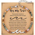 Ocean Wave Bracelet – Adjustable Beaded Bracelet with Wave Charm, Perfect Gift for Her