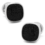 Stainless Steel Black Pave Crystal 5-Stud Set