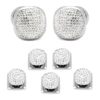 White Pave Crystal 5-Stud Set