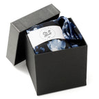Painted Floral Blue Necktie and Pocket Square Gift Set
