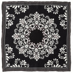 Black/White Men's Silk Pocket Square