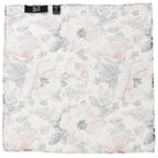 Painted Floral Gray Pocket Square