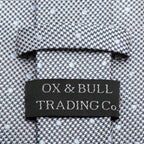 Dotted Herringbone Gray Silk Tie