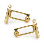 Horse Bit Gold Stainless Steel Cufflinks