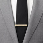 Antique Gold Herringbone Tie Clip