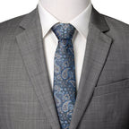 Blue & Gray Paisley Men's Tie