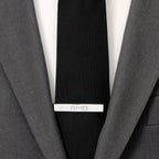 Engravable Rope Border Round Cufflinks and Tie Bar Gift Set