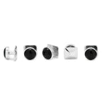 Mixed Pave Crystal and Onyx 5-Stud Set