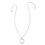 Stainless Steel Engravable Round Rope Edge Pendant Women's Box Chain Necklace