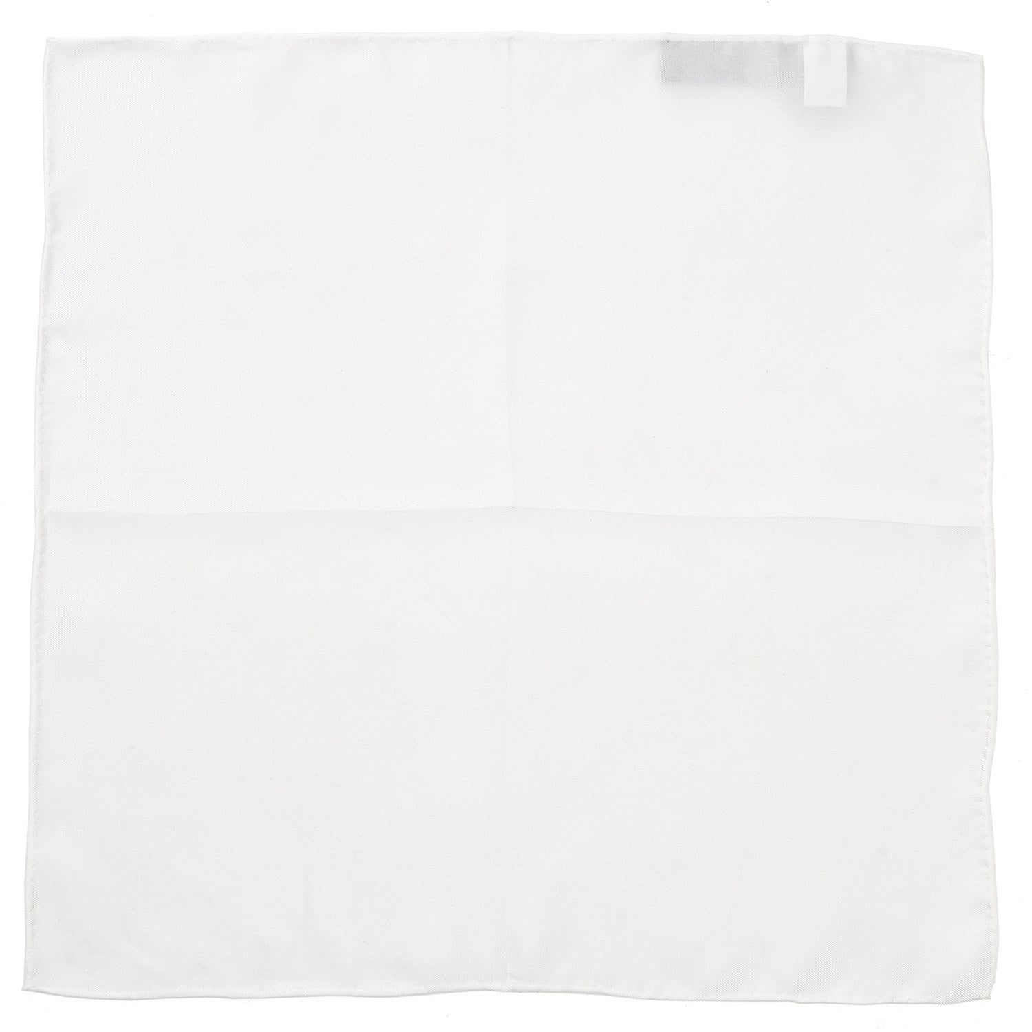 White Silk Pocket Square