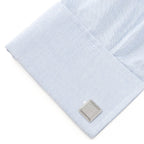 Silver Textured Square Cufflinks