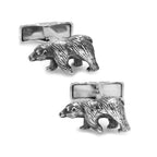 Sterling Silver Bear Cufflinks