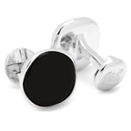 Sterling Silver Classic Formal Onyx Cufflinks