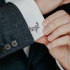 Antique Sterling Silver Moose Cufflinks