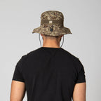 Outdoor Boonie Hat with Neck Flap and Adjustable Chin Cord