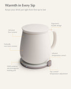 Ui+ Self-heating Mug Set - Jasmine White